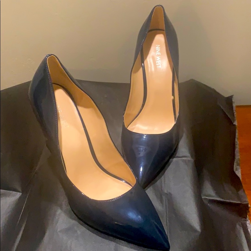 Nine West Navy Wedge Heels